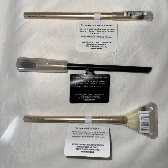 ✨ New Set of 3 Sonia Kashuk Makeup Brushes Crease 273, Tapered 227, Fan 176 ✨ - Picture 14 of 14